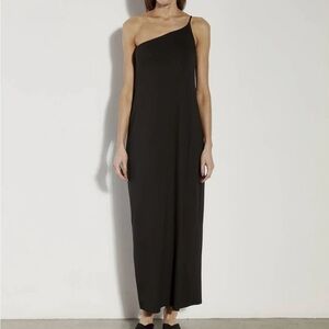 Enza Costa Luxe Jersey Asymmetrical Maxi Dress